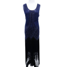 Load image into Gallery viewer, Navy Blue Flapper Dress