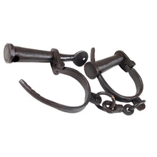 Load image into Gallery viewer, Hand Forged Medieval Replica Iron Dungeon Shackles