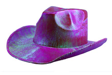 Load image into Gallery viewer, Holographic Space Cowboy Hat (Fuchsia)