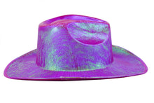 Load image into Gallery viewer, Holographic Space Cowboy Hat (Fuchsia)