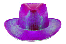 Load image into Gallery viewer, Holographic Space Cowboy Hat (Fuchsia)