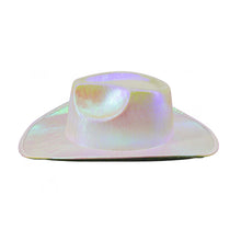 Load image into Gallery viewer, Holographic Space Cowboy Hat (Opal White)