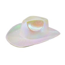 Load image into Gallery viewer, Holographic Space Cowboy Hat (Opal White)