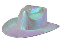 Load image into Gallery viewer, Holographic Space Cowboy Hat (Aqua Green)