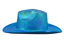 Load image into Gallery viewer, Holographic Space Cowboy Hat (Turquoise)