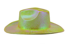 Load image into Gallery viewer, Holographic Space Cowboy Hat (Yellow)