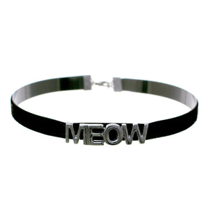 "Meow" Velvet Choker Necklace