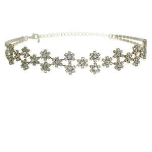 Rhinestone Snowflake Choker