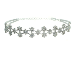 Rhinestone Snowflake Choker