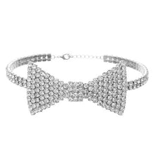 Load image into Gallery viewer, Rhinestone Bow Tie Choker
