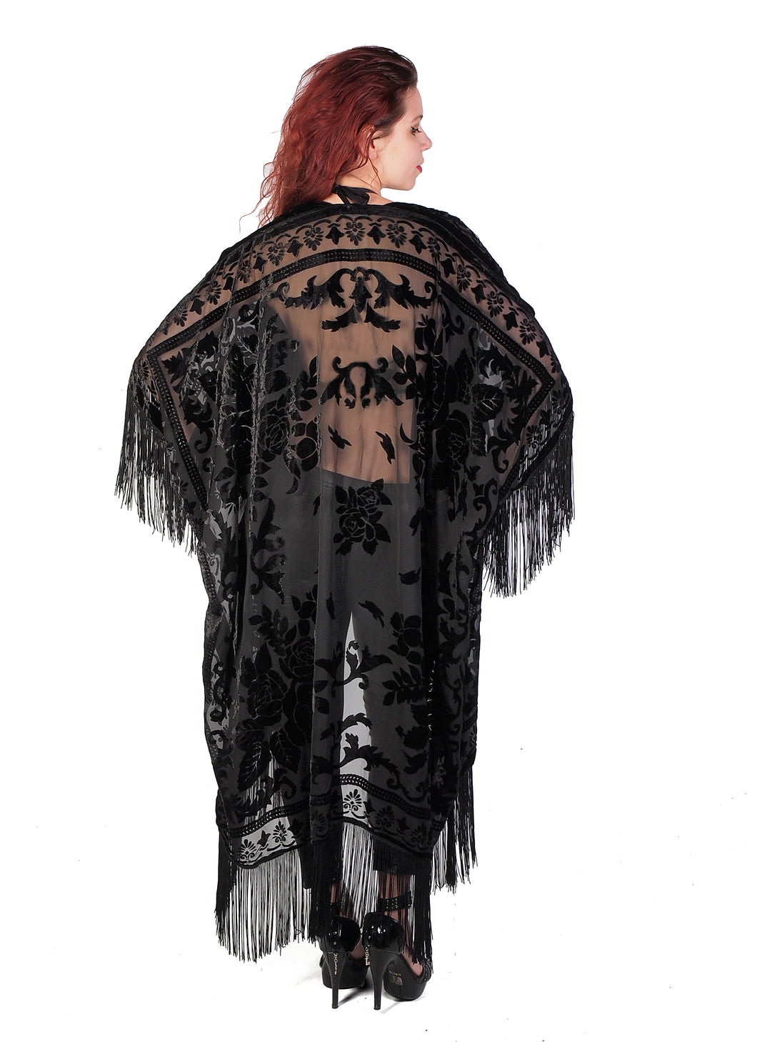 Burnout Velvet Kimono