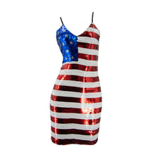 Load image into Gallery viewer, Stars and Stripes Sequins Dress
