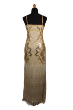 Load image into Gallery viewer, Gold Flapper Dress with Long Fringes (&quot;Gilded&quot;)
