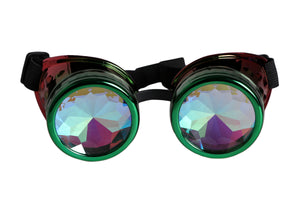 Steampunk Rave Kaleidoscope Goggles (Watermelon)