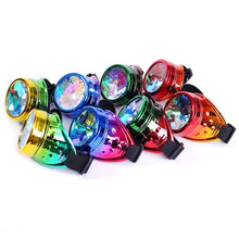 Load image into Gallery viewer, Steampunk Rave Kaleidoscope Goggles (Purple Gaze)
