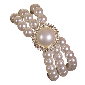 Sunburst Pearl Stretch Bracelet