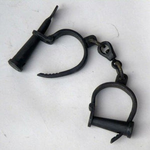 Hand Forged Medieval Replica Iron Dungeon Shackles