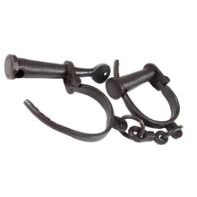 Load image into Gallery viewer, Hand Forged Medieval Replica Iron Dungeon Shackles
