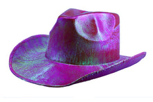 Load image into Gallery viewer, Holographic Space Cowboy Hat (Fuchsia)
