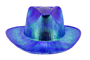 Holographic Space Cowboy Hat (Purple)
