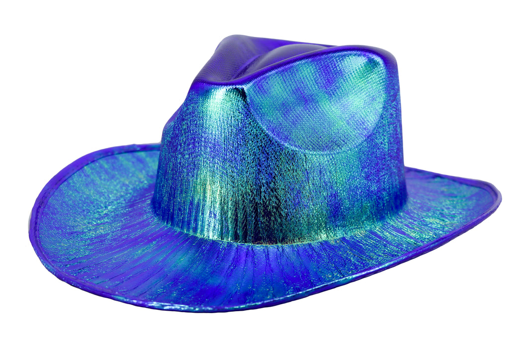 Holographic Space Cowboy Hat (Purple)