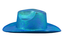 Load image into Gallery viewer, Holographic Space Cowboy Hat (Turquoise)
